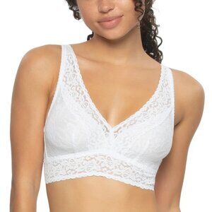 NEW Felina Black White Women's S 2-Pack Lace Bralette With Adjustable Straps